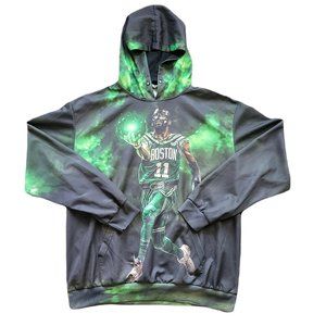 DYKHMILY Pullover Green & Gray Hoodie Boston Celtics 11 Kyrie Irving Men's Large